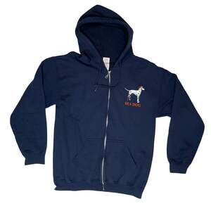 Sea Dog American Strong Dale Hollow Dalmatian Pirate Navy Zip Hoodie Size M